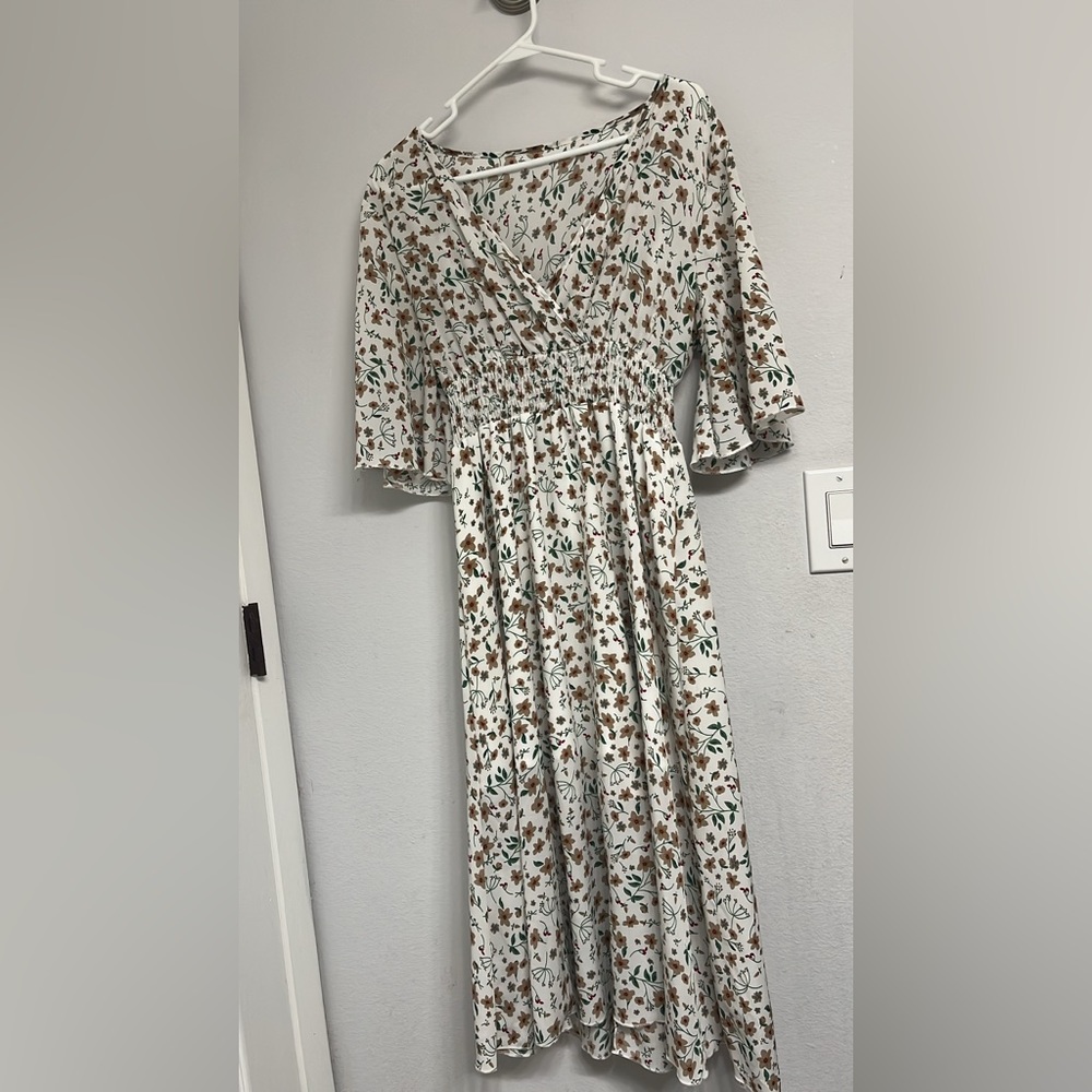 Floral Print Midi Dress